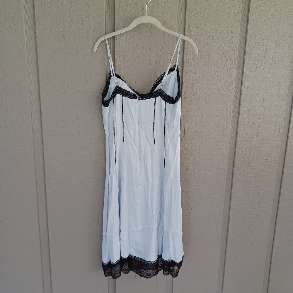 Anthropologie V Neck Lace Trim Slip Dress Size 8 Women Feminine Viscose - Picture 3 of 16